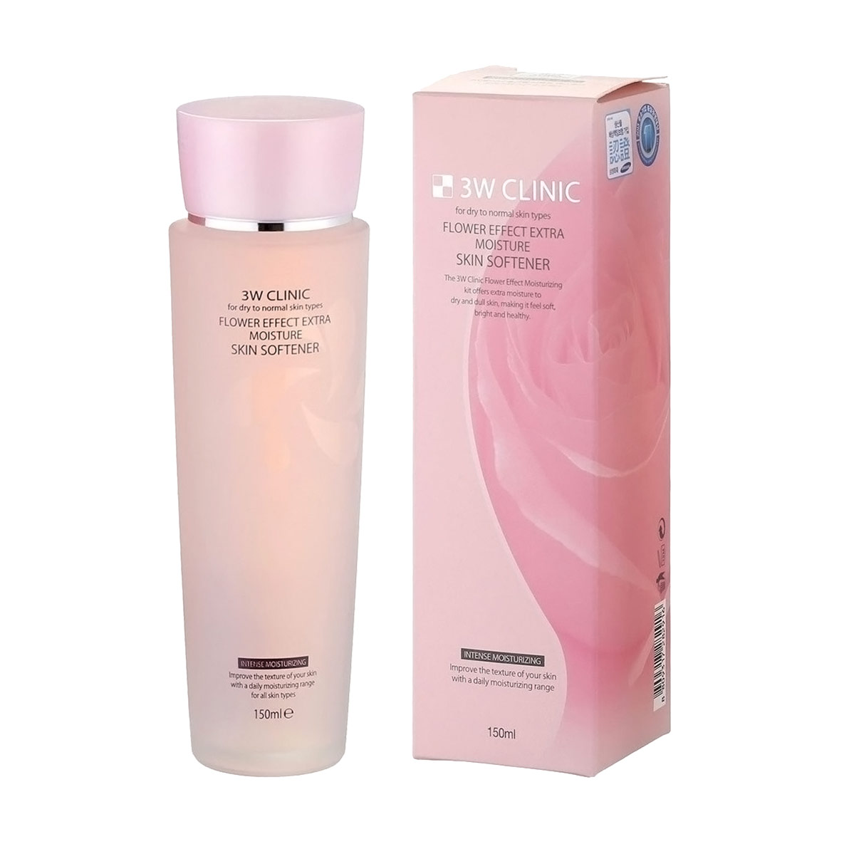 Глибокопроникний тонер для обличчя 3W Clinic Flower Effect Extra Moisture Skin Softener з квітковими екстрактами, 150 мл